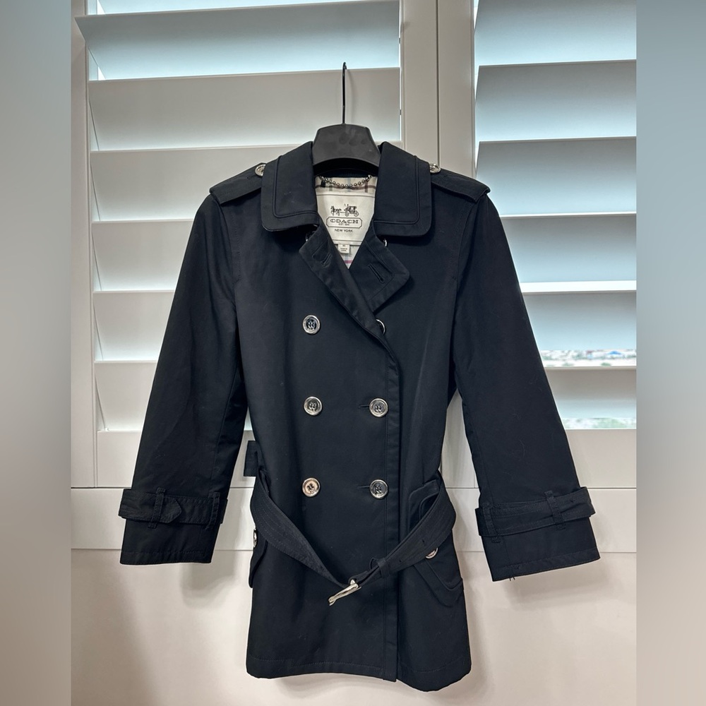 Coach women’s trench coat 3/4 sleeve